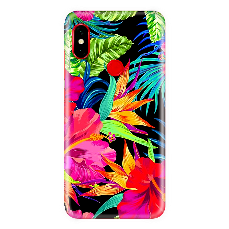 mi note 6 pro 19 Mad Hibiscus Pattern For Mi Note 6 Pro Back cover