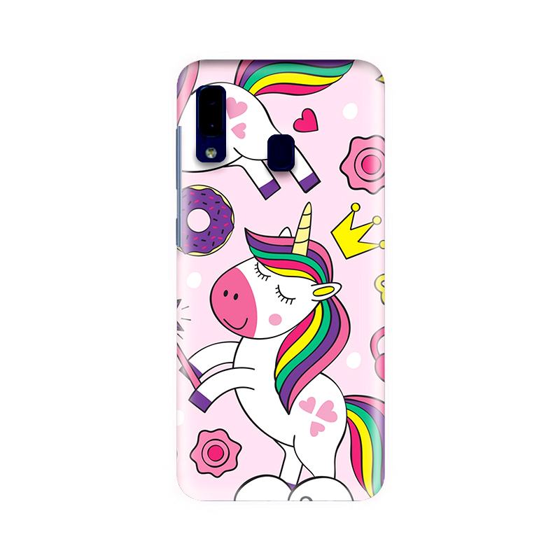 SAMSUNG A30 2 Seamless pattern with beautiful little unicorns Samsung A30 Back cover