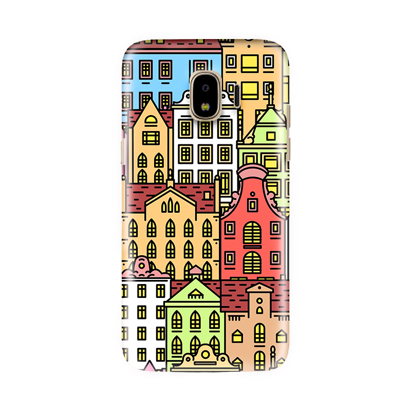 SAMSUNG J2 2018 1 Europe house or apartments seamless pattern cute Samsung J2 2018 Back cover